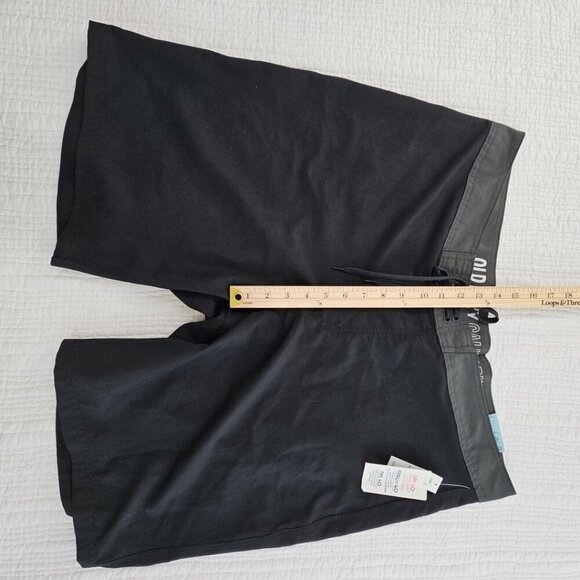 Old Navy California Board Shorts Men's 40 Ink Black Drawstring 10" Inseam NWT - Picture 7 of 15